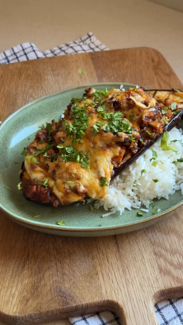 Stuffed eggplant and zucchini