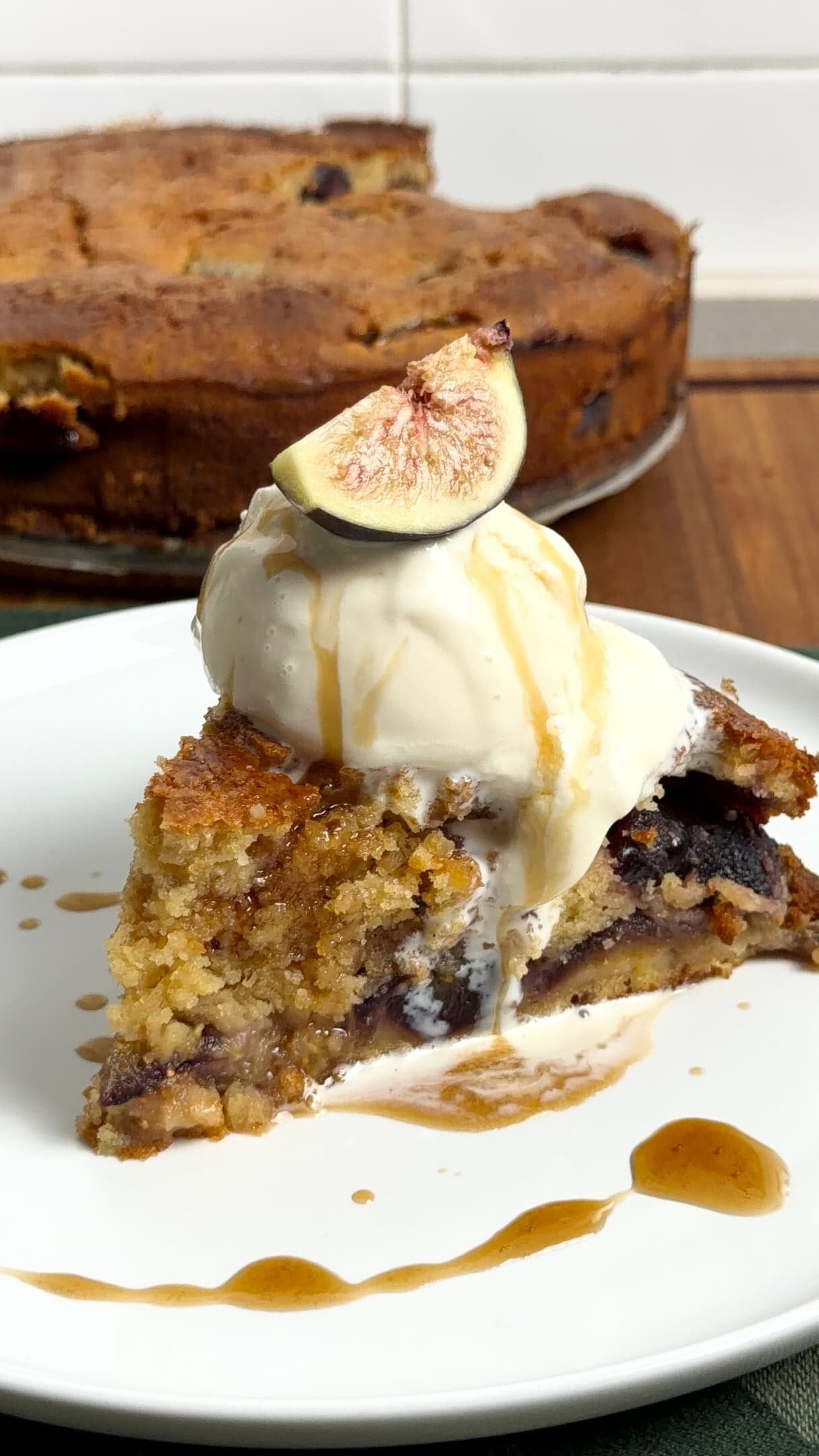 Fig Cake with Cardamom Syrup